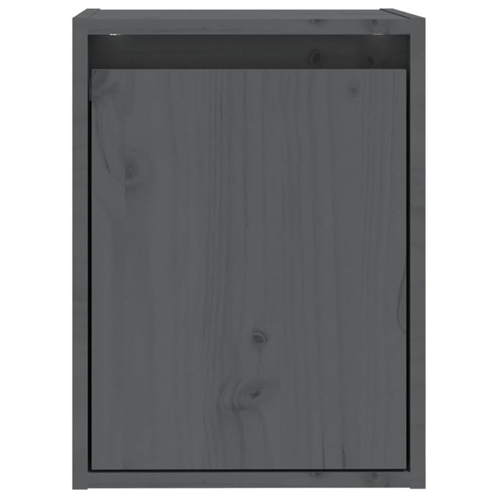 Wandkast 30x30x40 cm massief grenenhout grijs MeubelReus