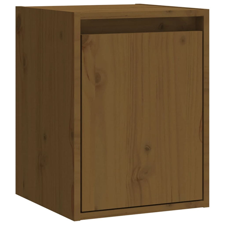 Wandkast 30x30x40 cm massief grenenhout honingbruin MeubelReus