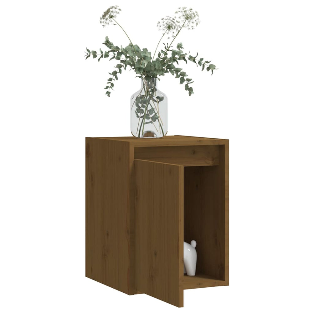 Wandkast 30x30x40 cm massief grenenhout honingbruin MeubelReus