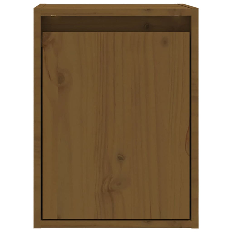 Wandkasten 2 st 30x30x40 cm massief grenenhout honingbruin MeubelReus