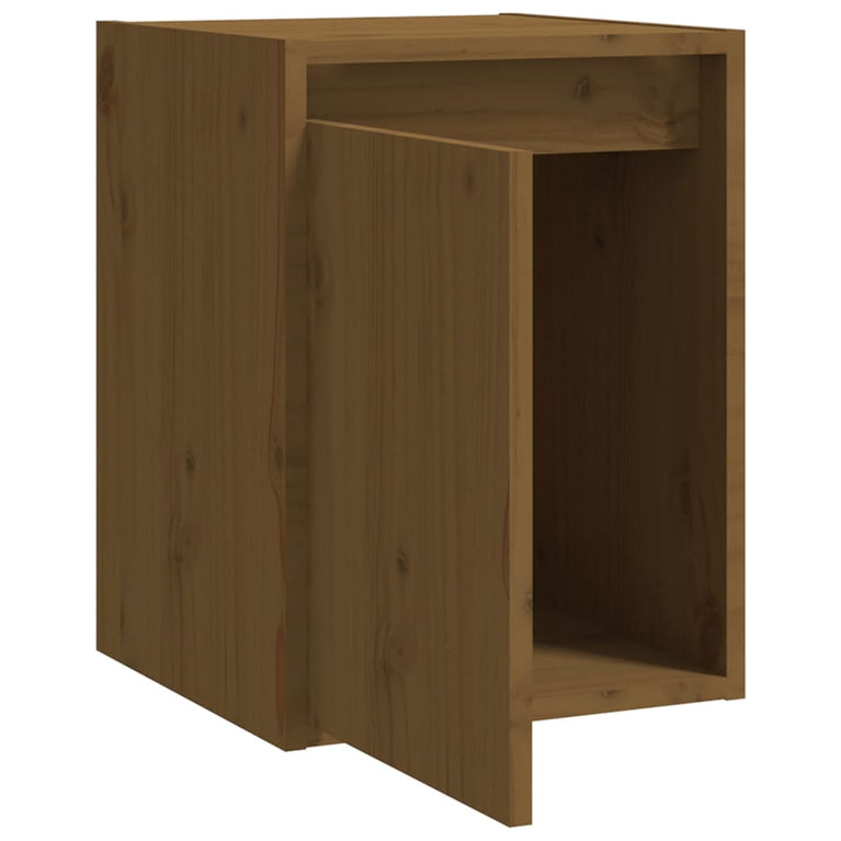 Wandkasten 2 st 30x30x40 cm massief grenenhout honingbruin MeubelReus