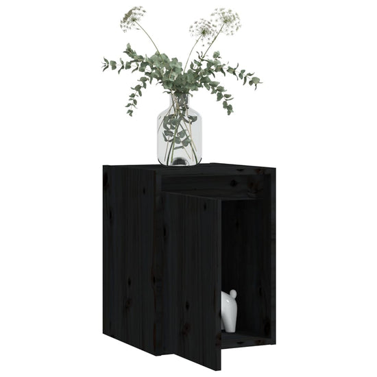 Wandkast 30x30x40 cm massief grenenhout zwart MeubelReus