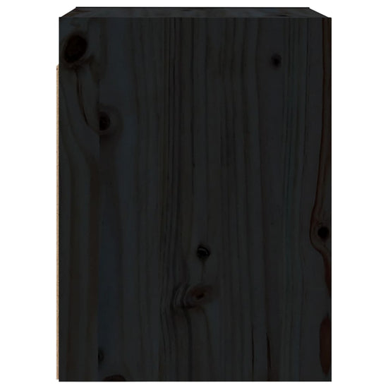 Wandkast 30x30x40 cm massief grenenhout zwart MeubelReus