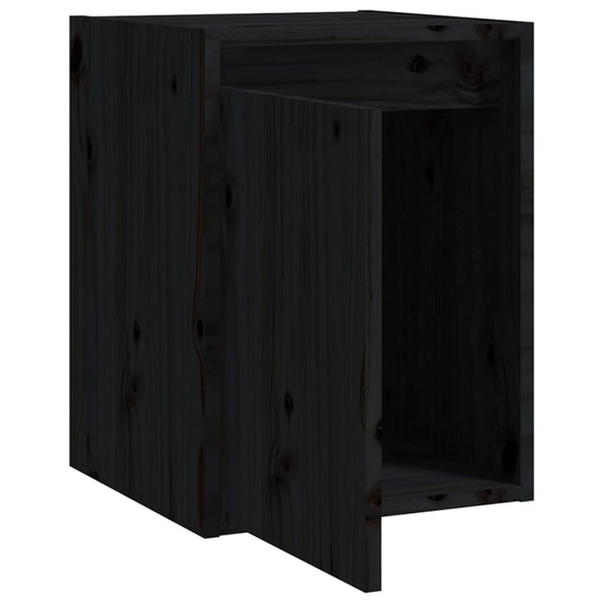 Wandkast 30x30x40 cm massief grenenhout zwart MeubelReus