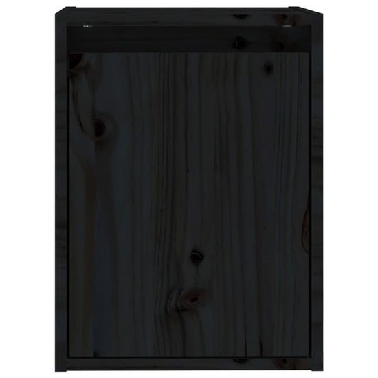 Wandkasten 2 st 30x30x40 cm massief grenenhout zwart MeubelReus