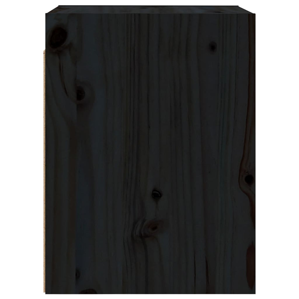 Wandkasten 2 st 30x30x40 cm massief grenenhout zwart MeubelReus