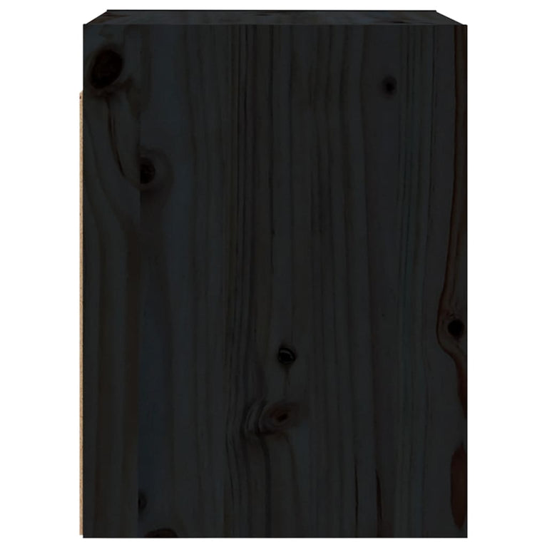 Wandkasten 2 st 30x30x40 cm massief grenenhout zwart MeubelReus