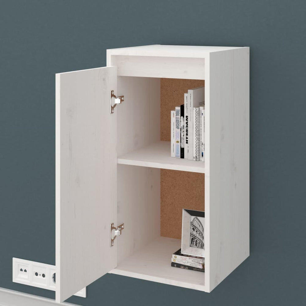 Wandkast 30x30x60 cm massief grenenhout wit MeubelReus