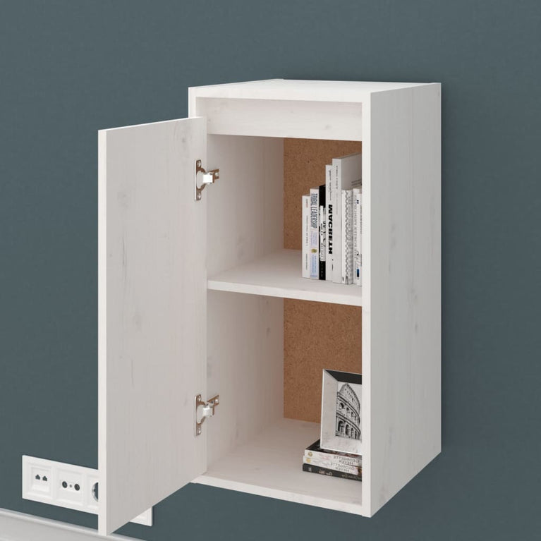 Wandkast 30x30x60 cm massief grenenhout wit MeubelReus