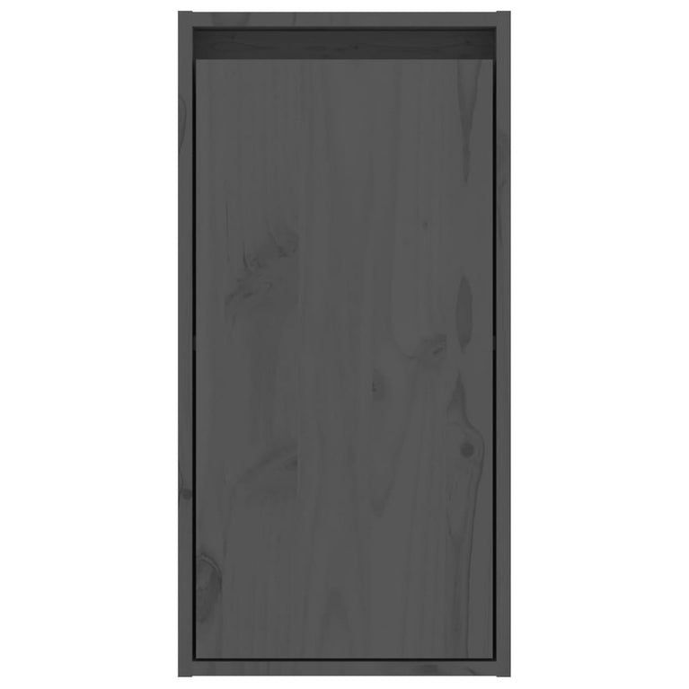 Wandkasten 2 st 30x30x60 cm massief grenenhout grijs MeubelReus