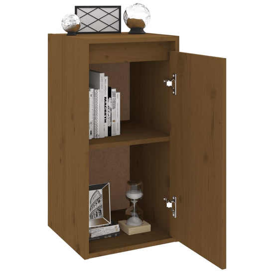 Wandkast 30x30x60 cm massief grenenhout honingbruin MeubelReus