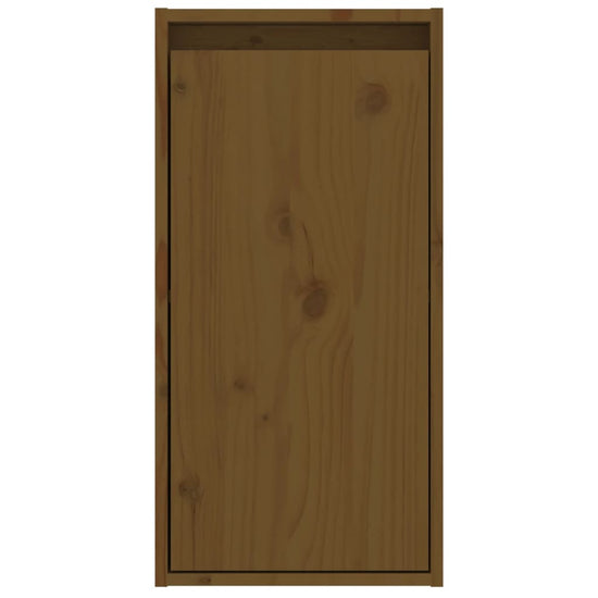 Wandkasten 2 st 30x30x60 cm massief grenenhout honingbruin MeubelReus
