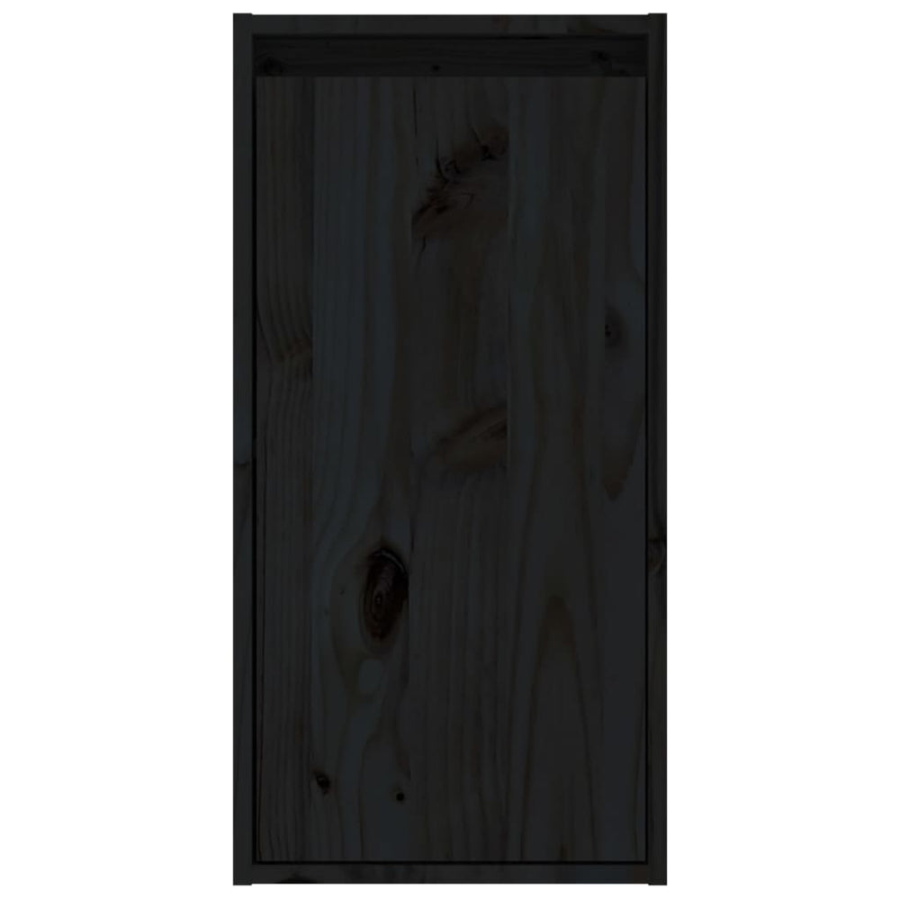 Wandkast 30x30x60 cm massief grenenhout zwart MeubelReus