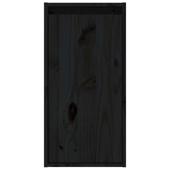 Wandkast 30x30x60 cm massief grenenhout zwart MeubelReus