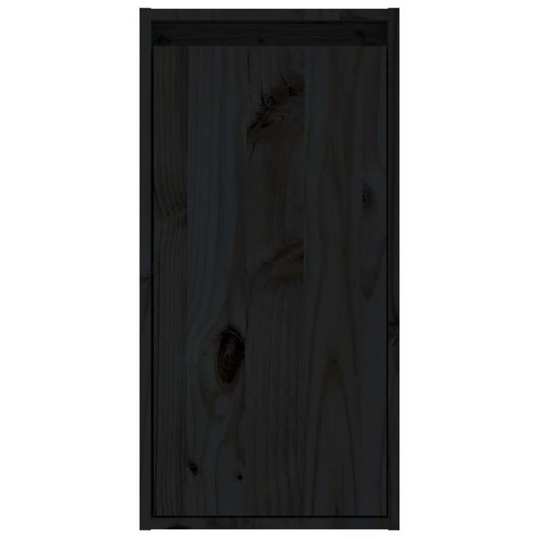 Wandkast 30x30x60 cm massief grenenhout zwart MeubelReus