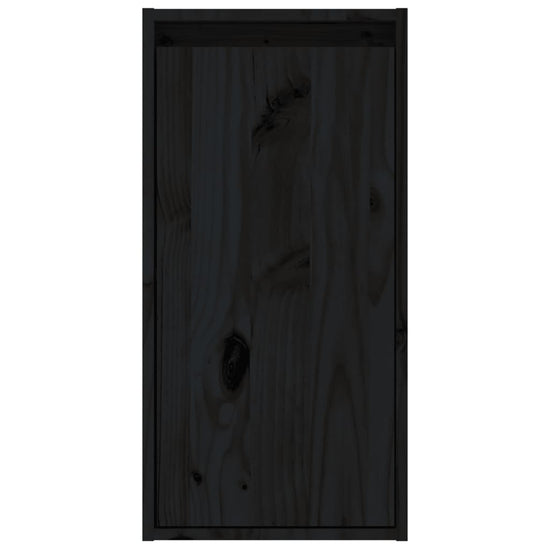 Wandkasten 2 st 30x30x60 cm massief grenenhout zwart MeubelReus