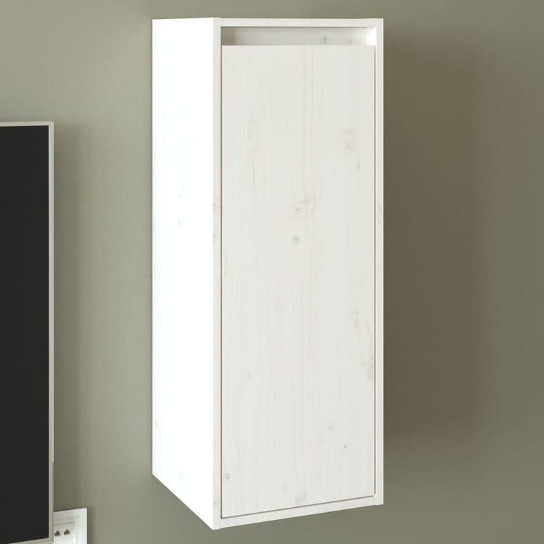 Wandkast 30x30x80 cm massief grenenhout wit MeubelReus