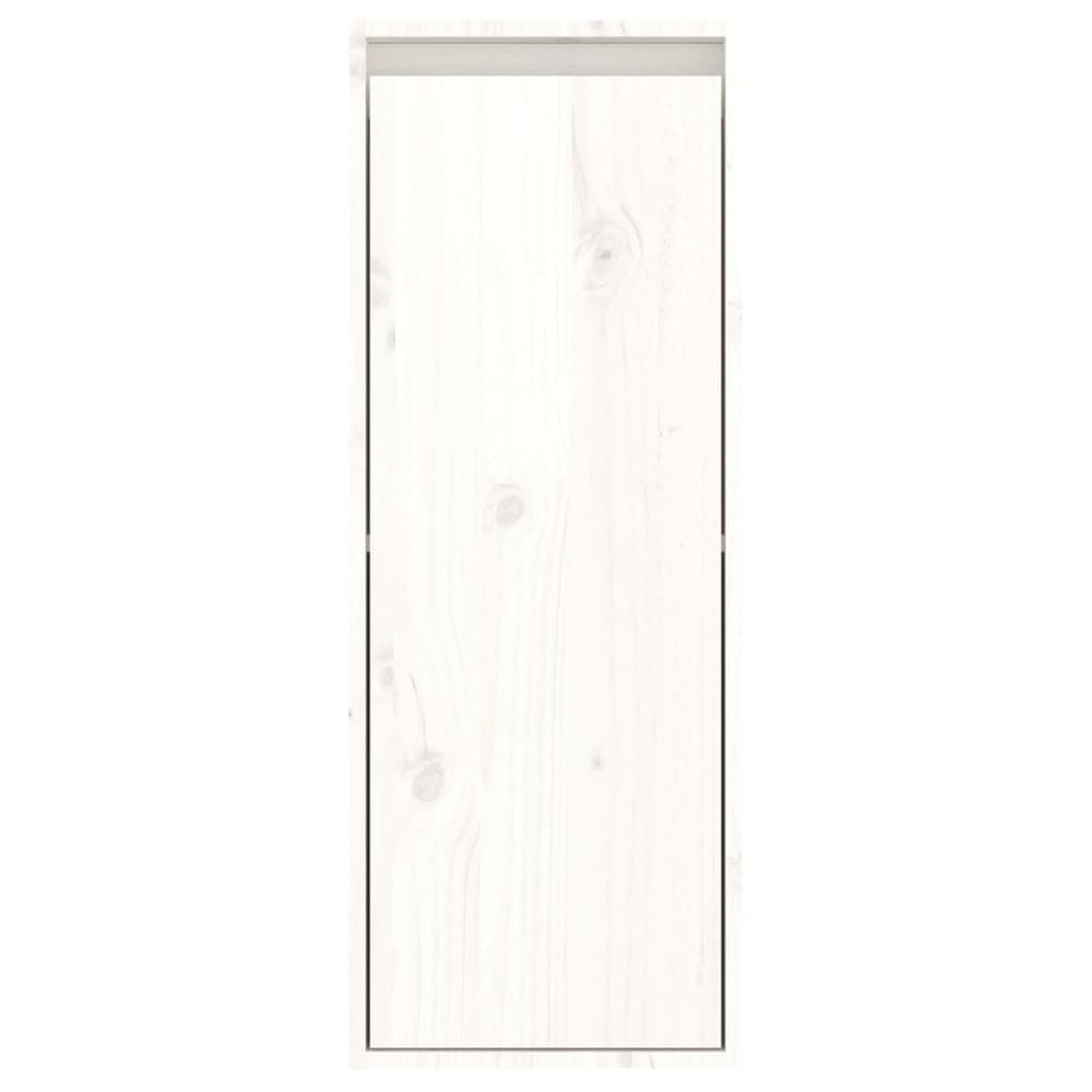 Wandkasten 2 st 30x30x80 cm massief grenenhout wit MeubelReus