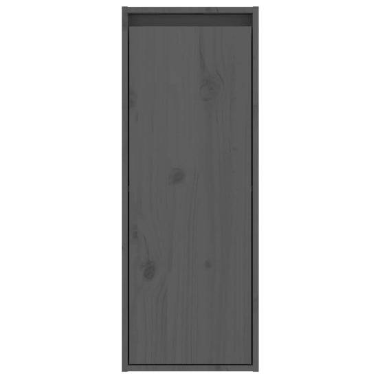 Wandkast 30x30x80 cm massief grenenhout grijs MeubelReus