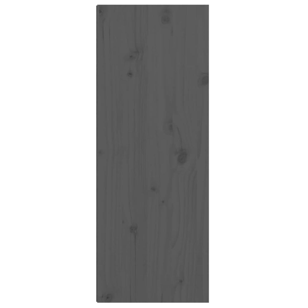 Wandkasten 2 st 30x30x80 cm massief grenenhout grijs MeubelReus