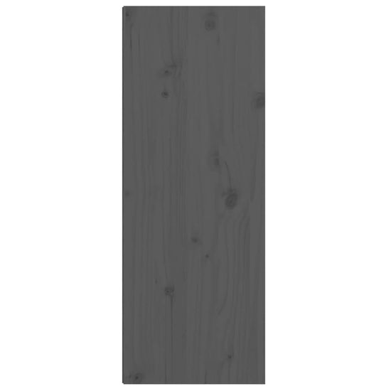 Wandkasten 2 st 30x30x80 cm massief grenenhout grijs MeubelReus