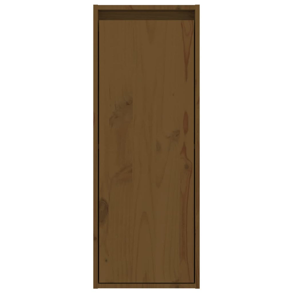Wandkasten 2 st 30x30x80 cm massief grenenhout honingbruin MeubelReus
