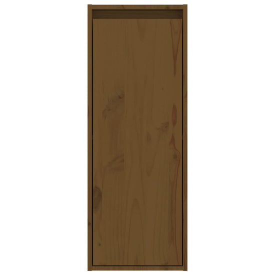 Wandkasten 2 st 30x30x80 cm massief grenenhout honingbruin MeubelReus