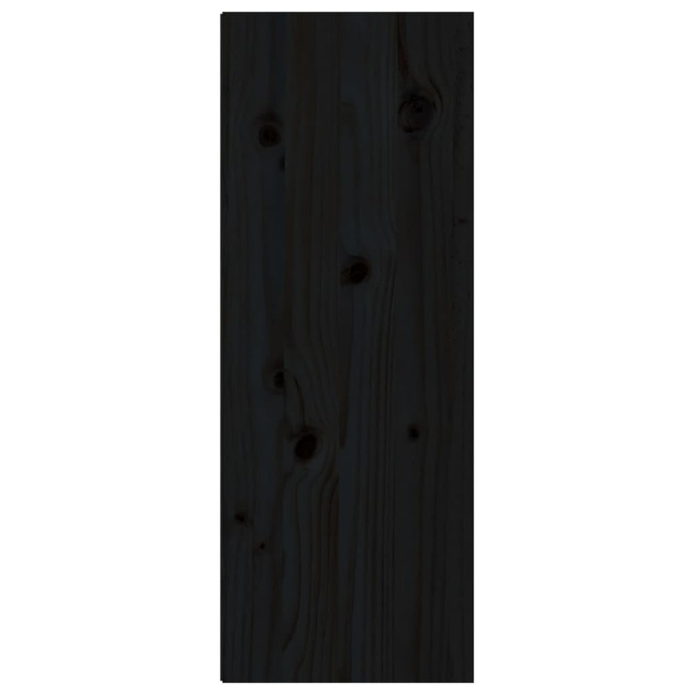 Wandkast 30x30x80 cm massief grenenhout zwart MeubelReus