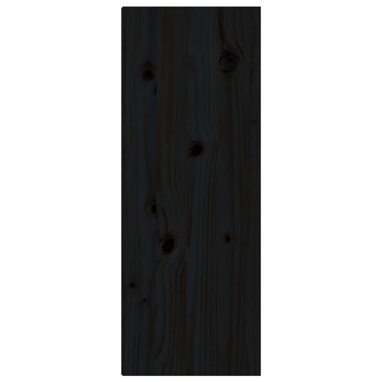 Wandkast 30x30x80 cm massief grenenhout zwart MeubelReus
