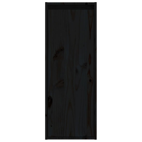 Wandkasten 2 st 30x30x80 cm massief grenenhout zwart MeubelReus