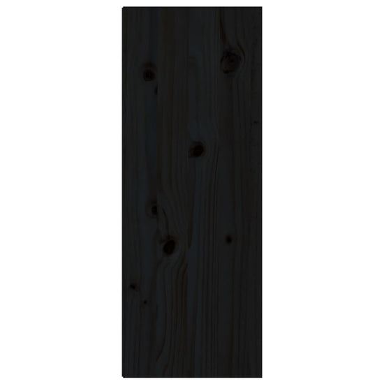 Wandkasten 2 st 30x30x80 cm massief grenenhout zwart MeubelReus