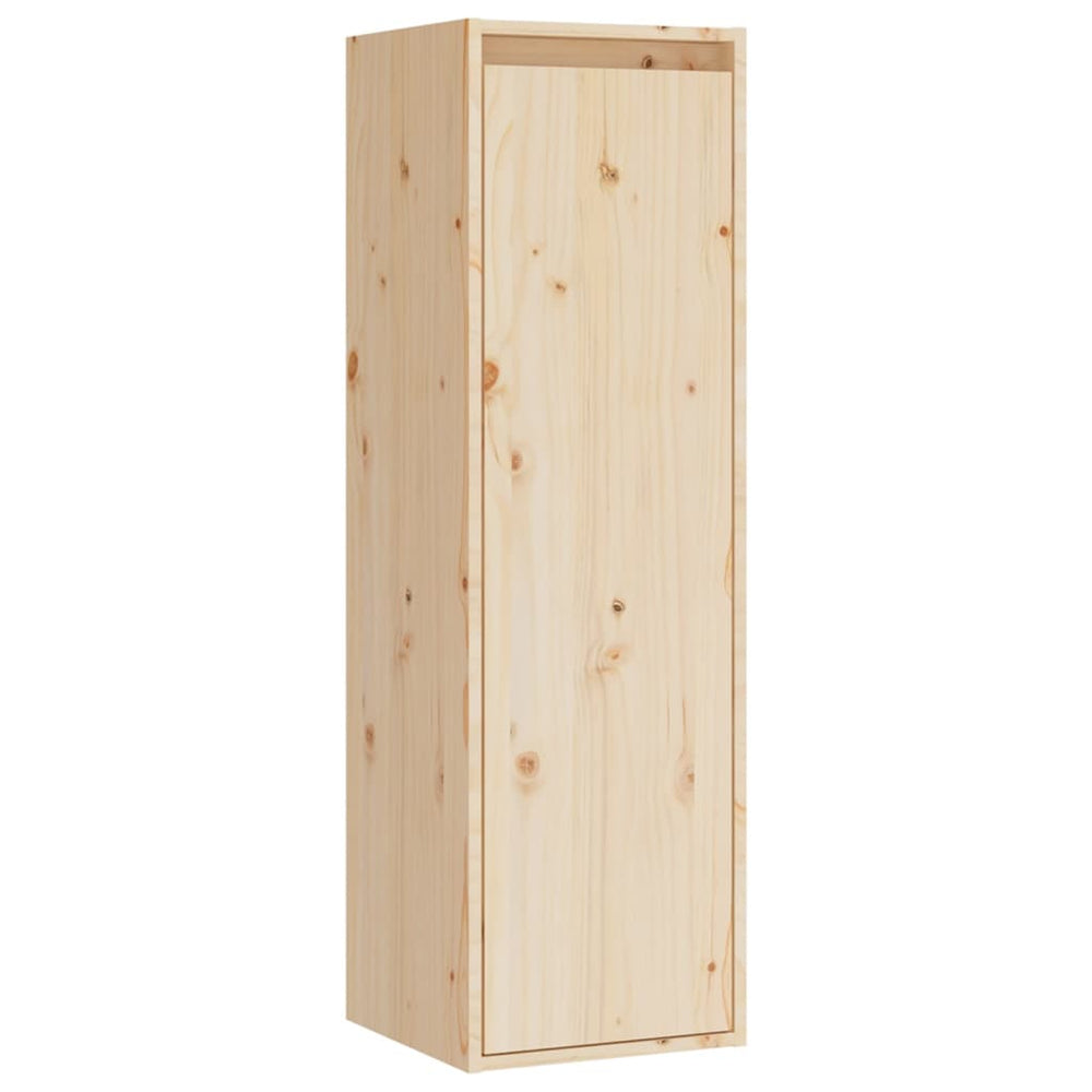 Wandkasten 2 st 30x30x100 cm massief grenenhout MeubelReus