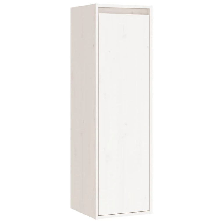 Wandkast 30x30x100 cm massief grenenhout wit MeubelReus
