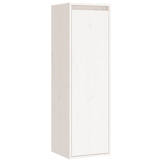 Wandkasten 2 st 30x30x100 cm massief grenenhout wit MeubelReus