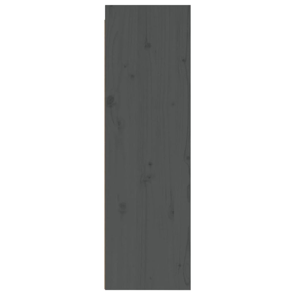 Wandkasten 2 st 30x30x100 cm massief grenenhout grijs MeubelReus