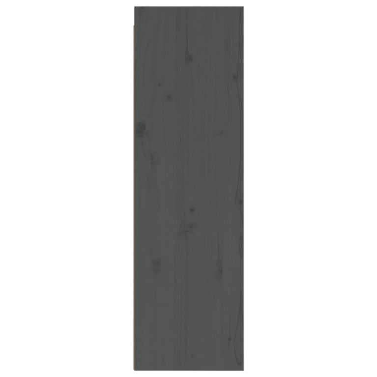 Wandkasten 2 st 30x30x100 cm massief grenenhout grijs MeubelReus