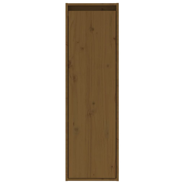 Wandkasten 2 st 30x30x100 cm massief grenenhout honingbruin MeubelReus