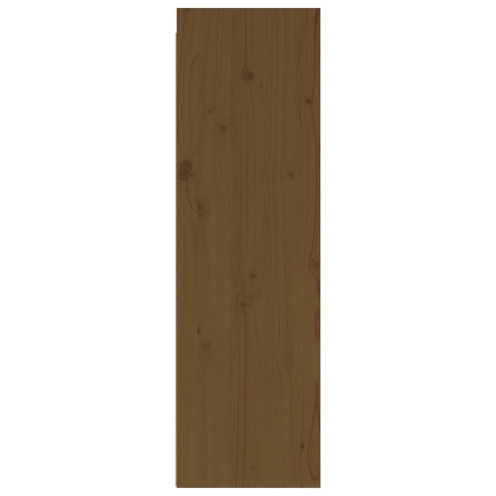 Wandkasten 2 st 30x30x100 cm massief grenenhout honingbruin MeubelReus