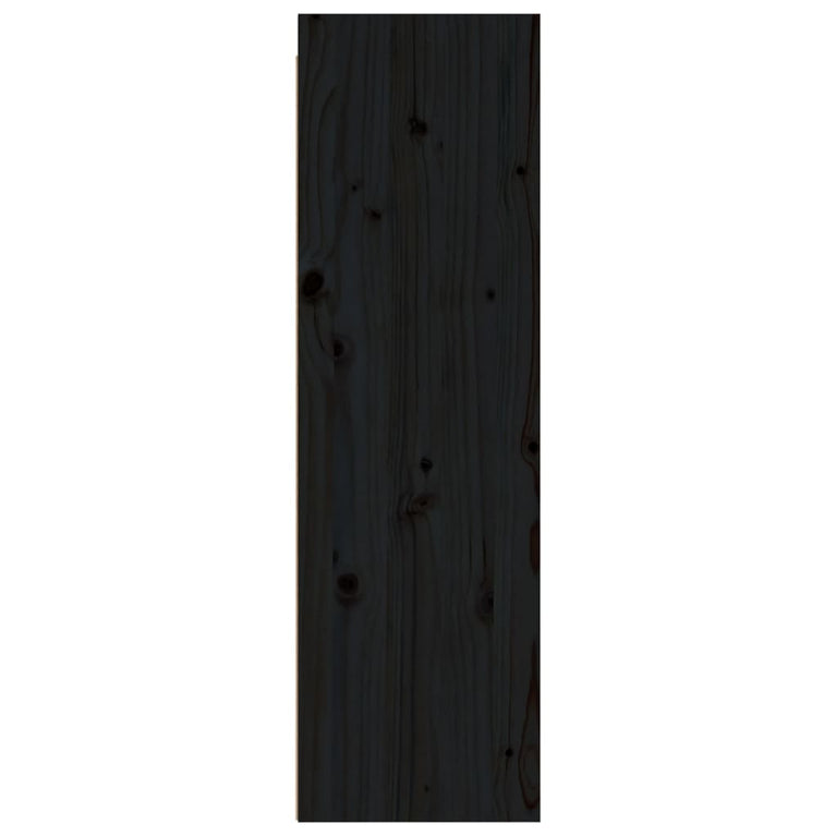 Wandkasten 2 st 30x30x100 cm massief grenenhout zwart