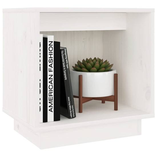 Nachtkastjes 2 st 40x30x40 cm massief grenenhout wit MeubelReus