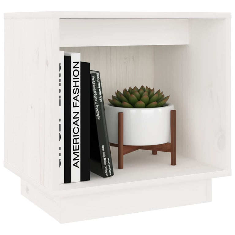 Nachtkastjes 2 st 40x30x40 cm massief grenenhout wit MeubelReus