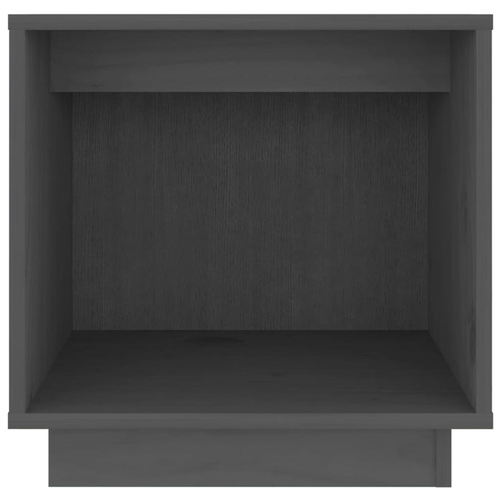 Nachtkastje 40x30x40 cm massief grenenhout grijs MeubelReus