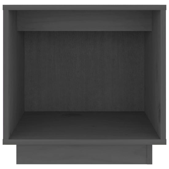 Nachtkastje 40x30x40 cm massief grenenhout grijs MeubelReus