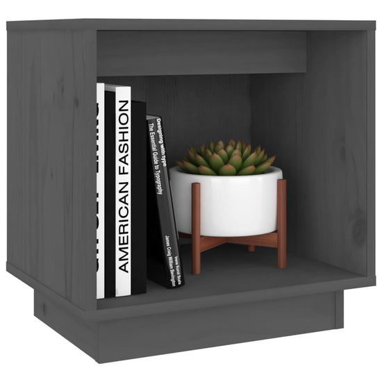 Nachtkastjes 2 st 40x30x40 cm massief grenenhout grijs MeubelReus