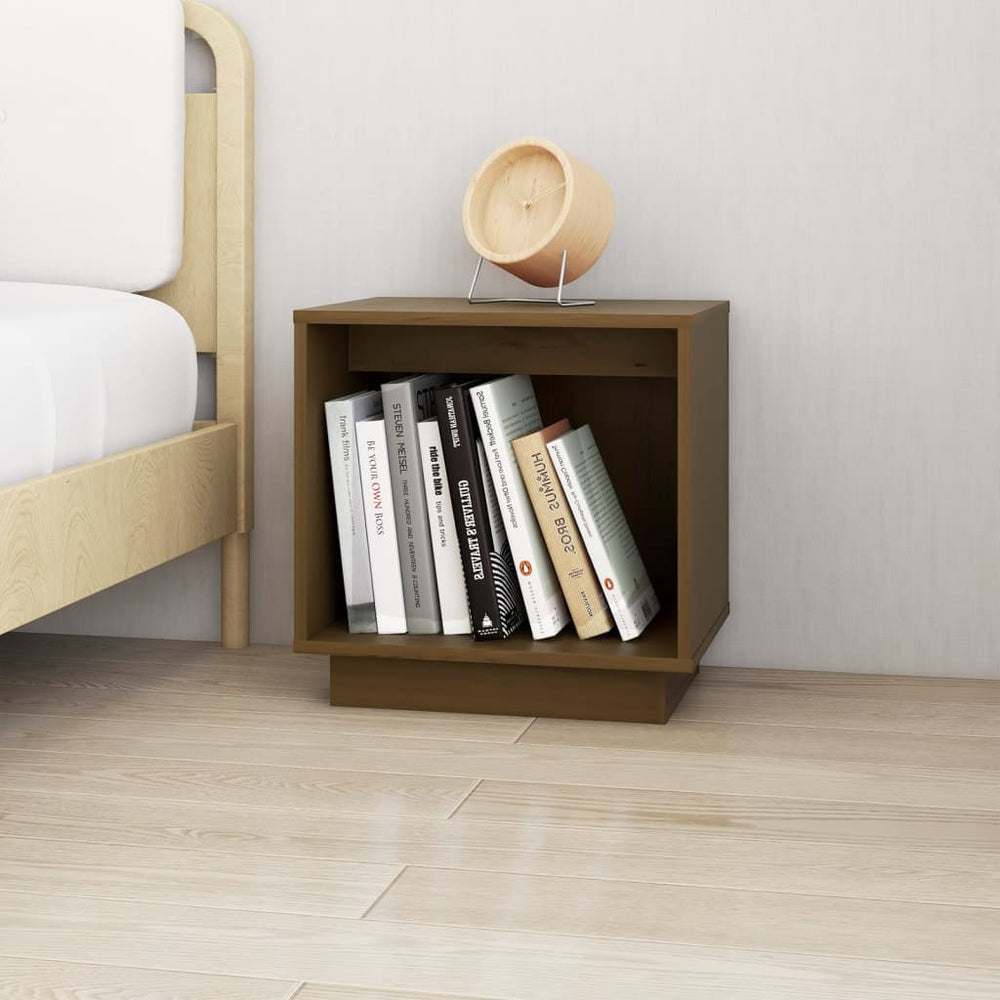 Nachtkastjes 2 st 40x30x40 cm massief grenenhout honingbruin MeubelReus