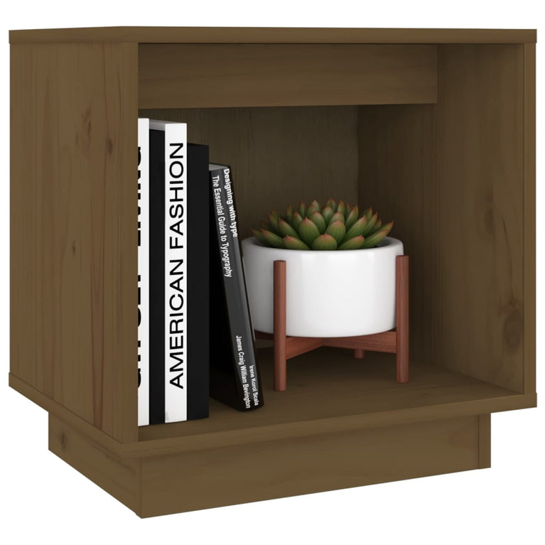 Nachtkastjes 2 st 40x30x40 cm massief grenenhout honingbruin MeubelReus