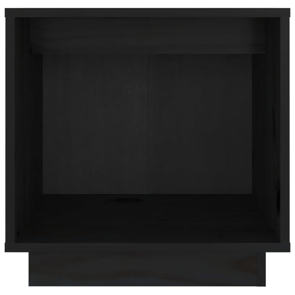 Nachtkastje 40x30x40 cm massief grenenhout zwart MeubelReus
