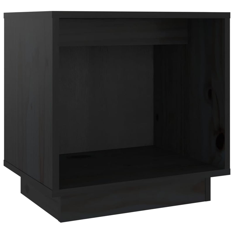 Nachtkastjes 2 st 40x30x40 cm massief grenenhout zwart MeubelReus