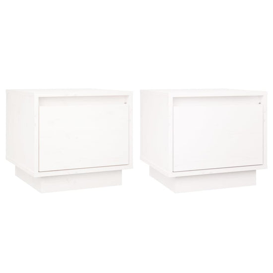 Nachtkastjes 2 st 35x34x32 cm massief grenenhout wit MeubelReus