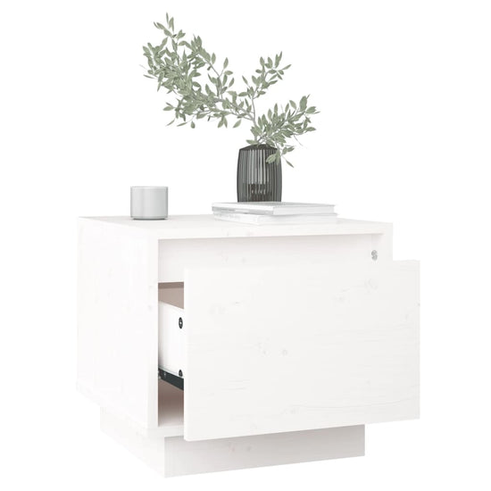 Nachtkastjes 2 st 35x34x32 cm massief grenenhout wit MeubelReus